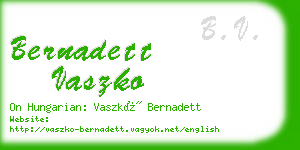 bernadett vaszko business card